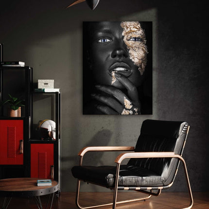 Golden Face IV - Leinwandbild Luxuriös (Canvas) kaufen bei Linkreich – Jetzt entdecken!