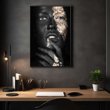 Golden Face IV - Leinwandbild Luxuriös (Canvas) kaufen bei Linkreich – Jetzt entdecken!