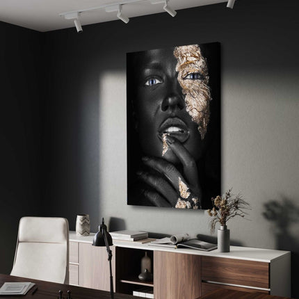 Golden Face IV - Leinwandbild Luxuriös (Canvas) kaufen bei Linkreich – Jetzt entdecken!