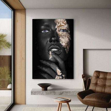 Golden Face IV - Leinwandbild Luxuriös (Canvas) kaufen bei Linkreich – Jetzt entdecken!
