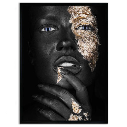 Golden Face IV - Leinwandbild Luxuriös (Canvas) kaufen bei Linkreich – Jetzt entdecken!