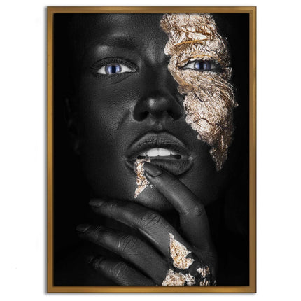 Golden Face IV - Leinwandbild Luxuriös (Canvas) kaufen bei Linkreich – Jetzt entdecken!