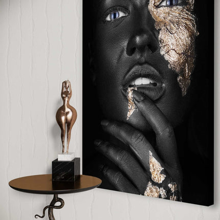 Golden Face IV - Leinwandbild Luxuriös (Canvas) kaufen bei Linkreich – Jetzt entdecken!