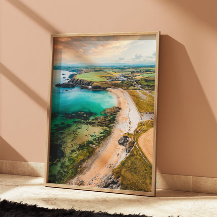 Annestown Beach Aerial Print – Irish Coastal Wall Art from Waterford