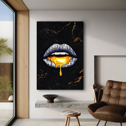Golden Kiss - Leinwandbild Luxuriös (Canvas) kaufen bei Linkreich – Jetzt entdecken!