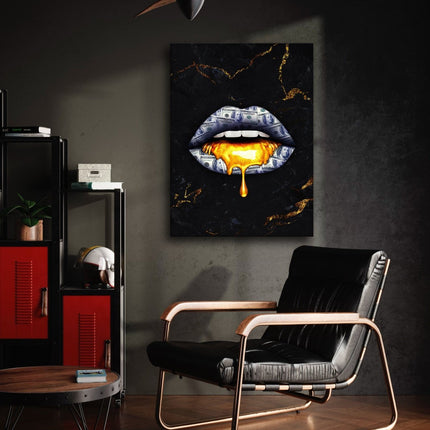 Golden Kiss - Leinwandbild Luxuriös (Canvas) kaufen bei Linkreich – Jetzt entdecken!