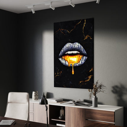 Golden Kiss - Leinwandbild Luxuriös (Canvas) kaufen bei Linkreich – Jetzt entdecken!