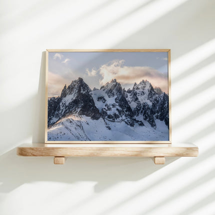 Chamonix Peaks at Sunset – Fine Art Alpine Wall Art Print