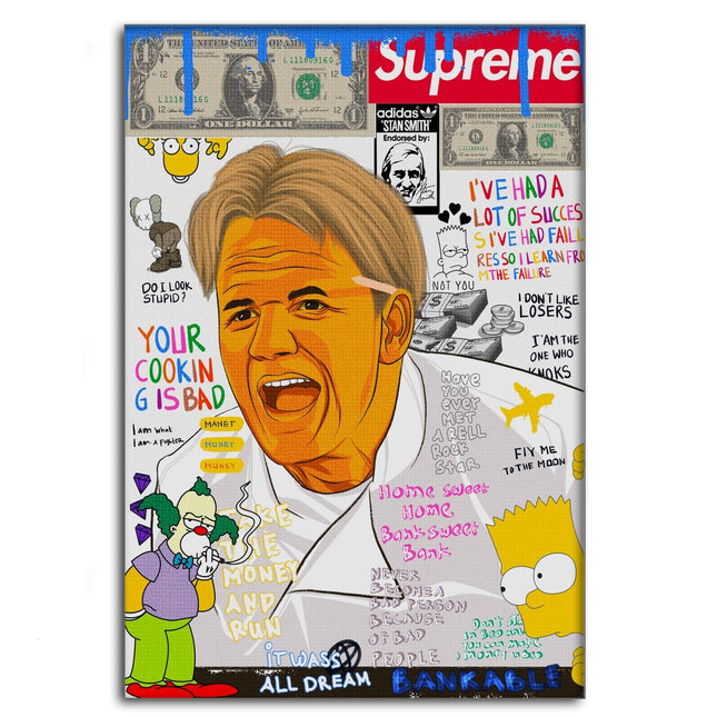 Gordon Ramsay - Leinwandbild Pop Art (Canvas) kaufen bei Linkreich – Jetzt entdecken!