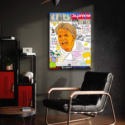 Gordon Ramsay - Leinwandbild Pop Art (Canvas) kaufen bei Linkreich – Jetzt entdecken!