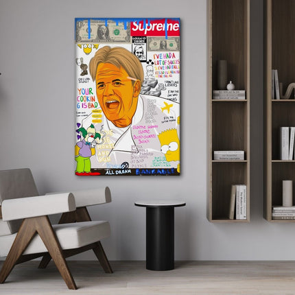 Gordon Ramsay - Leinwandbild Pop Art (Canvas) kaufen bei Linkreich – Jetzt entdecken!