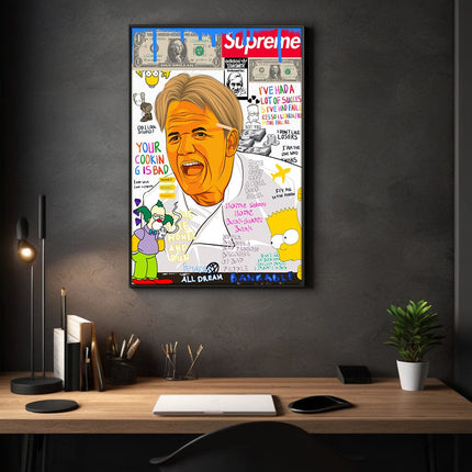 Gordon Ramsay - Leinwandbild Pop Art (Canvas) kaufen bei Linkreich – Jetzt entdecken!
