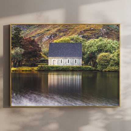 Gougane Barra, Ireland – Tranquil Chapel Lake Wall Art Print