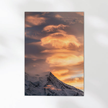 Aiguille du Goûter Print – Chamonix Sunset Alpine Wall Art Photography