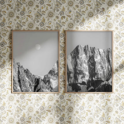 Grandes Jorasses Black and White Photography Print | Fine Art Mountain Wall Decor