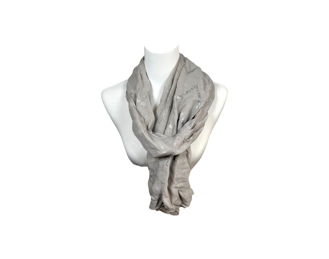 Sommer Damen Schal » Zick Zack Muster » leichter Sommerschal 180 x 70 cm » Halstuch mit glänzendem Zickzack Aufdruck » Damenschal weich & dünn
