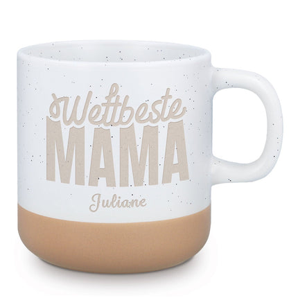 SEO. Gravierte Steingut Tasse - Weltbeste Mama - Linkreich