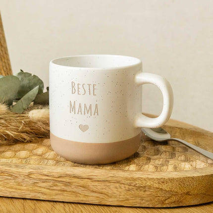 SEO. Gravierte Steingut Tasse - Wunschtext - Linkreich