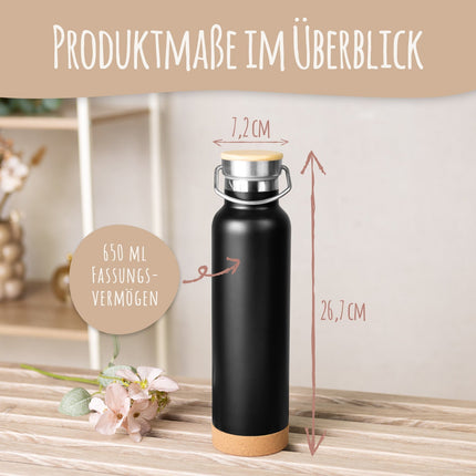 SEO. Gravierte Trinkflasche aus Edelstahl - Wunschname - Linkreich