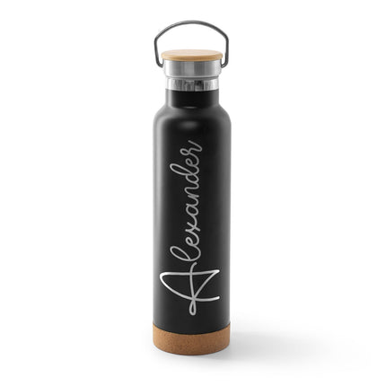 SEO. Gravierte Trinkflasche aus Edelstahl - Wunschname - Linkreich