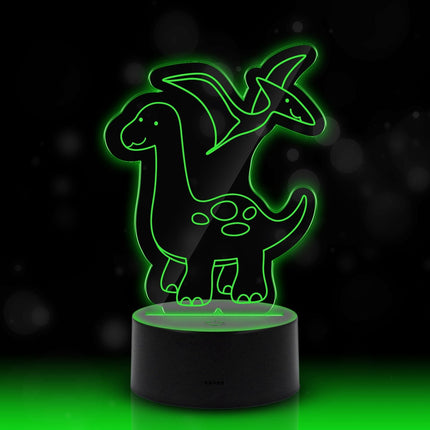 SEO. Graviertes Acrylglas im Dinosaurier Design mit LED - Sockel - Linkreich