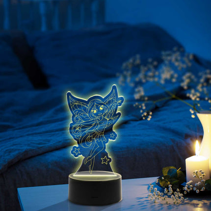 SEO. Graviertes Acrylglas im Fee Design mit LED - Sockel - Linkreich