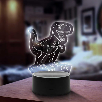SEO. Graviertes Acrylglas im T - Rex Design mit LED - Sockel - Linkreich