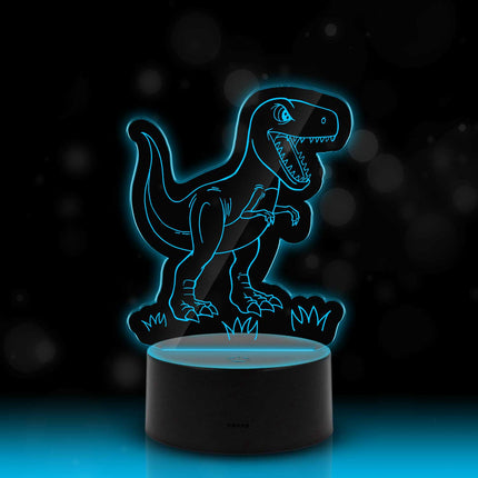 SEO. Graviertes Acrylglas im T - Rex Design mit LED - Sockel - Linkreich