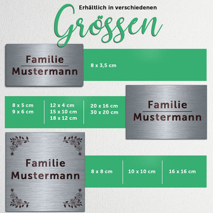 SEO. Graviertes Edelstahl Türschild - Personalisiert (Quadratisch) Linkreich