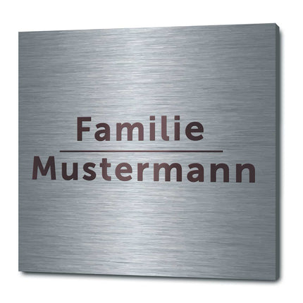 SEO. Graviertes Edelstahl Türschild - Personalisiert (Quadratisch) Linkreich