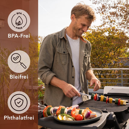 Grillspieße aus Edelstahl Lange Spieße für Fleisch & Gemüse - 10 Stück (Grillspieße) kaufen bei Linkreich – Jetzt entdecken!