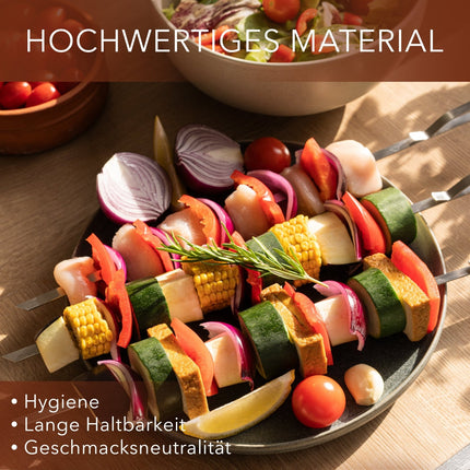 Grillspieße aus Edelstahl Lange Spieße für Fleisch & Gemüse - 10 Stück (Grillspieße) kaufen bei Linkreich – Jetzt entdecken!