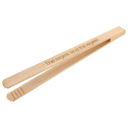 SEO. Grillzange mit Gravur aus Buchenholz 30cm - The regels sind the regels Linkreich