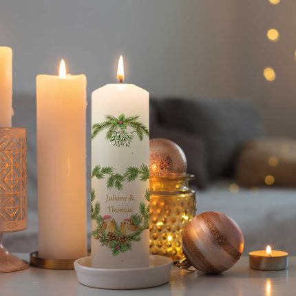 SEO. Große Kerze "Christmas Love" bedruckt mit Namen zu Weihnachten - Linkreich