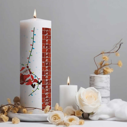 SEO. Große Kerze "Countdown" mit Namen & Wunschtext zu Weihnachten - Linkreich