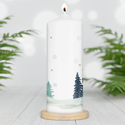 SEO. Große Kerze "Fröhliche Weihnachten Haus" zu Weihnachten - Linkreich