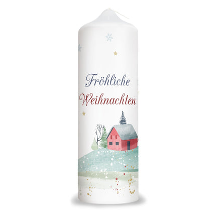 SEO. Große Kerze "Fröhliche Weihnachten Haus" zu Weihnachten - Linkreich