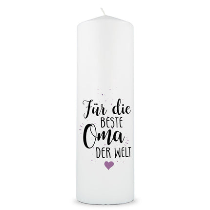 SEO. Große Kerze "Für die beste Oma / den besten Opa der Welt" - Oma Linkreich