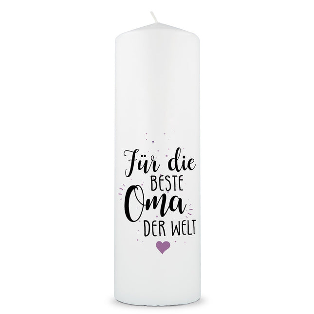 SEO. Große Kerze "Für die beste Oma / den besten Opa der Welt" - Oma Linkreich