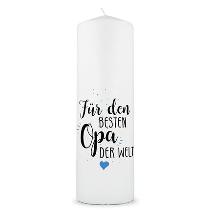 SEO. Große Kerze "Für die beste Oma / den besten Opa der Welt" - Opa Linkreich