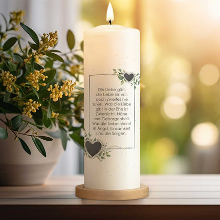 SEO. Große Kerze "Perlenhochzeit" - Hochzeitskerze mit Namen, Datum & Wunschtext - ohne Kiste Linkreich