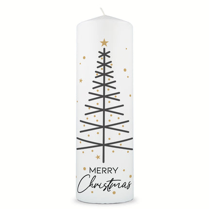 SEO. Große Kerze "Tannenbaum modern" zu Weihnachten - Linkreich