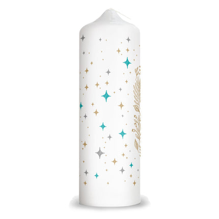 SEO. Große Kerze "You are my Star" mit Namen für Paare - Blau Linkreich