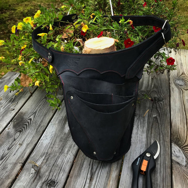 SEO. Großer Werkzeuggürtel / Garten Werkzeuggürtel - Rechts - Schwarz Linkreich