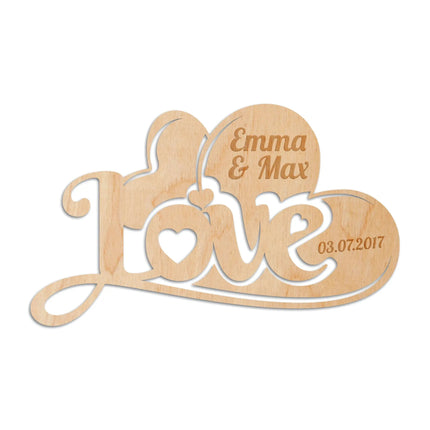 SEO. Großes "LOVE" Holzschild mit Gravur - Linkreich