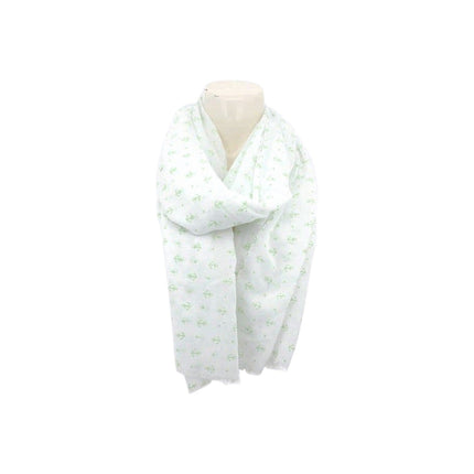 Sommer Damen Schal » Maritimes Design » leichter Sommerschal 180 x 70 cm » Halstuch mit Ankern » Damenschal weich & dünn