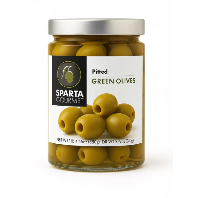 Grüne Oliven ohne Stein im Glas 280g – Sparta Gourmet Premium Qualität aus Griechenland - Linkreich