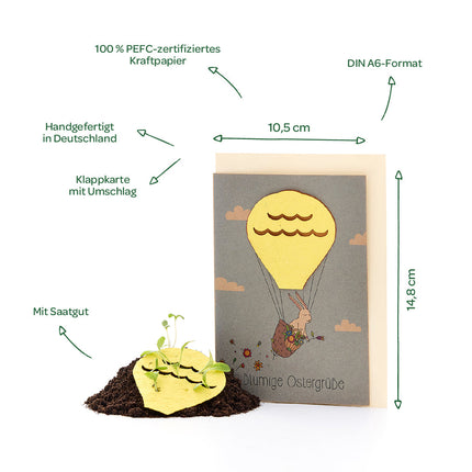 Osterkarte "Blumige Grüße"