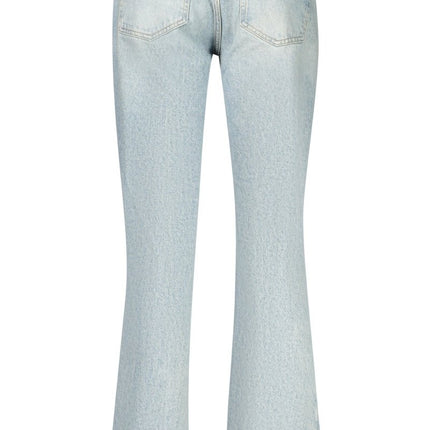 SEO. GUESS JEANS Damen - Jeans Denim Blau – Mittelhohe gerade Passform mit Used - Look - Hellblau Linkreich