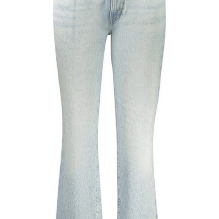 SEO. GUESS JEANS Damen - Jeans Denim Blau – Mittelhohe gerade Passform mit Used - Look - Hellblau Linkreich